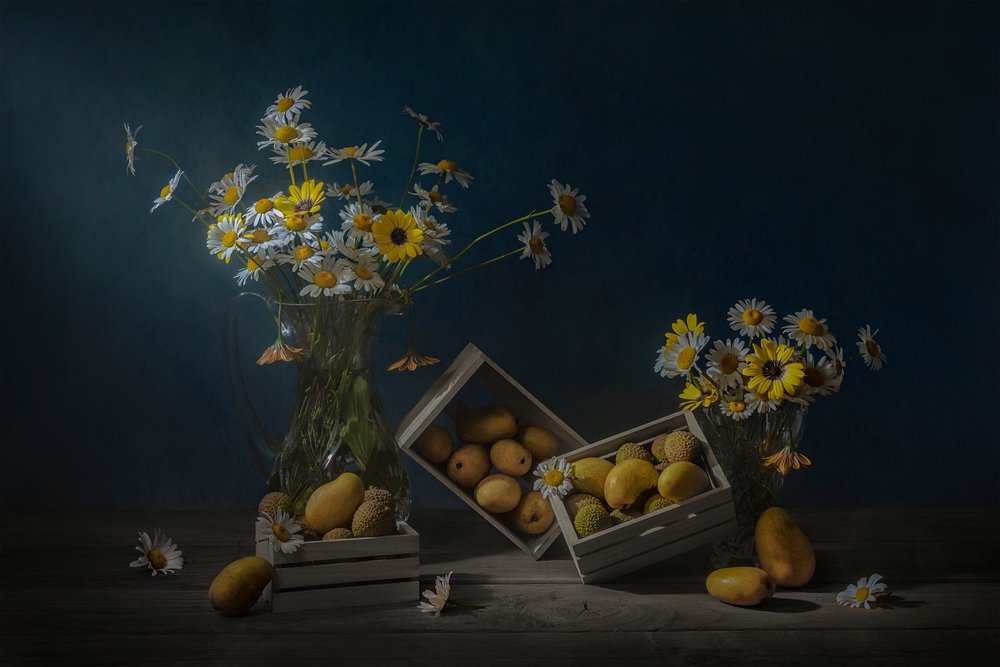 Rustika frukter och blommor av Lydia Jacobs