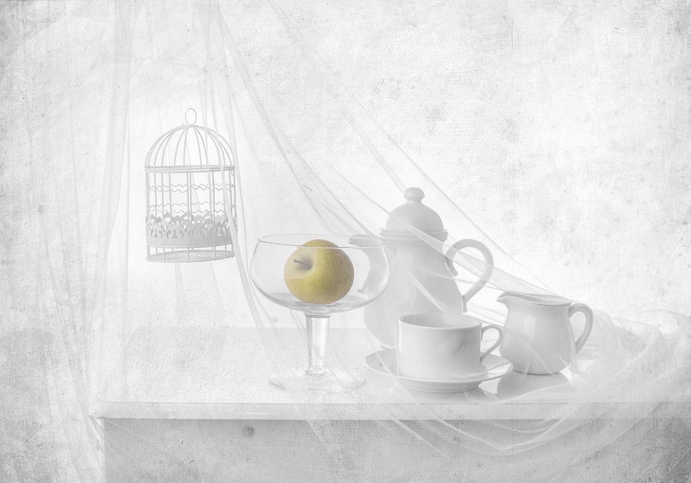 Grönt äpple – Vit lugn av Margareth Perfoncio