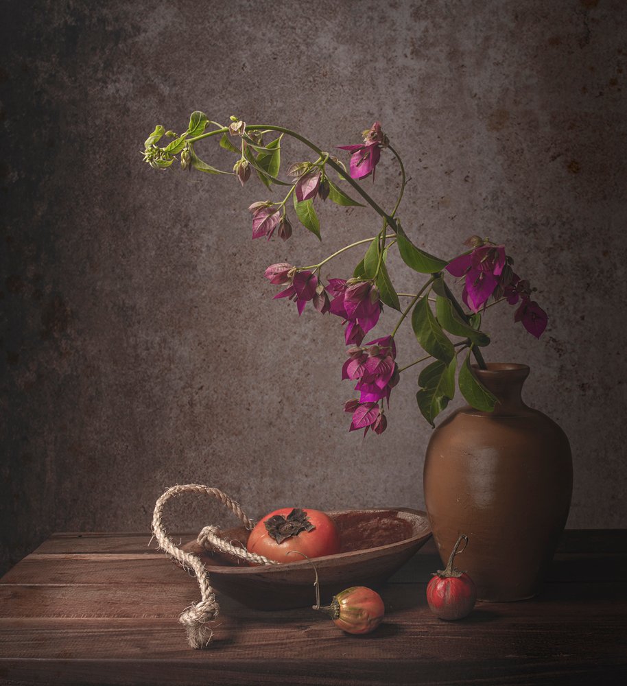 Rustikt blomsterstilleben av Margareth Perfoncio