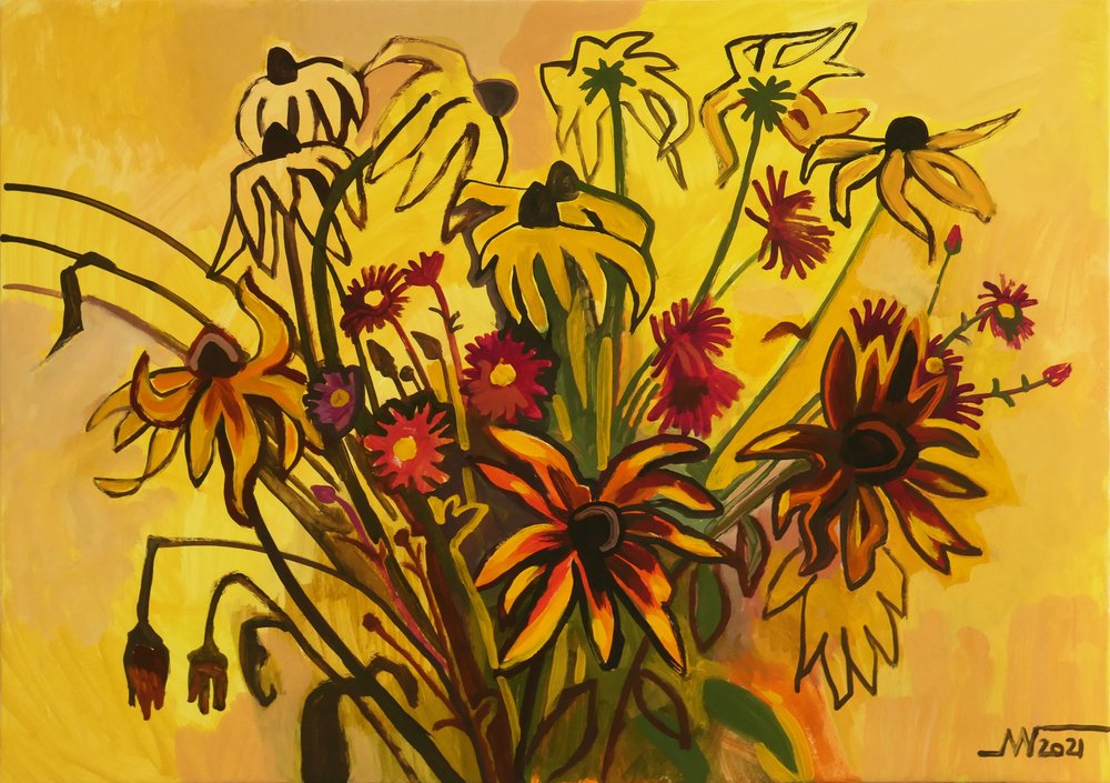 Gyllene höstblommor av Marina Gorkaeva