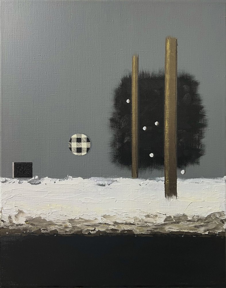 Abstrakta snöklädda pelare av Marina Kozyr