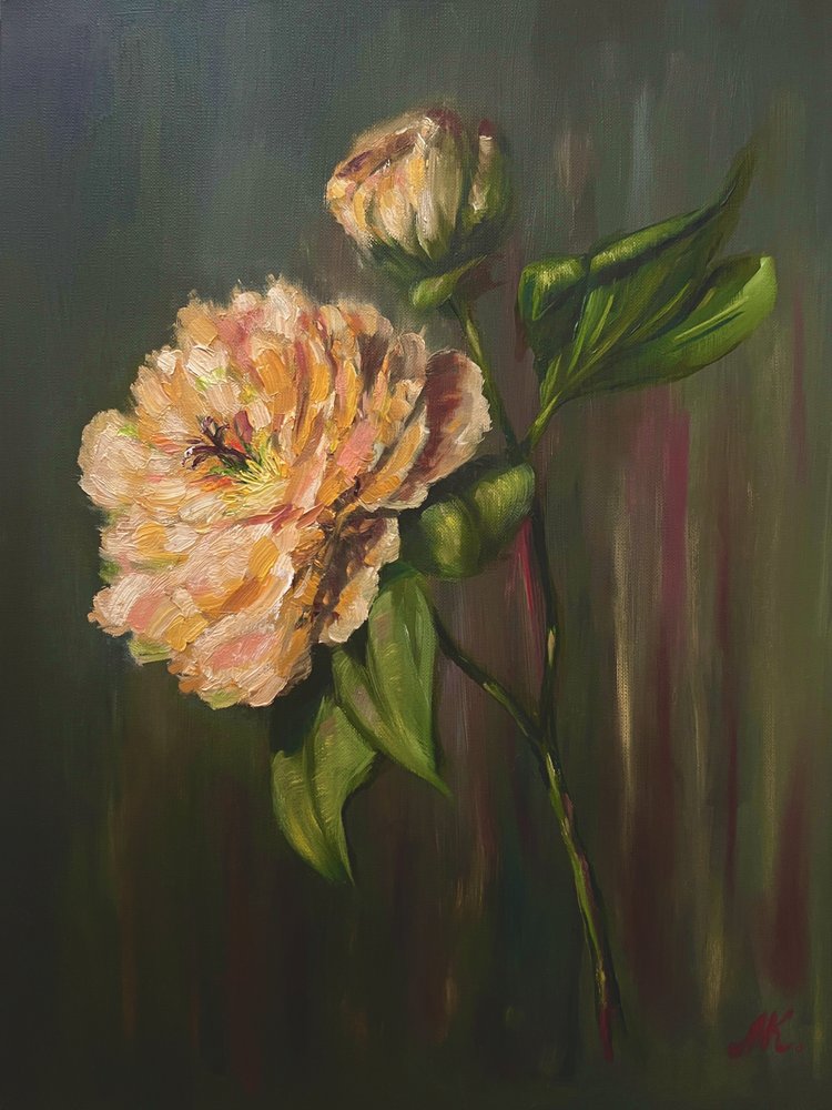 Elegant blommig pion av Marina Kozyr