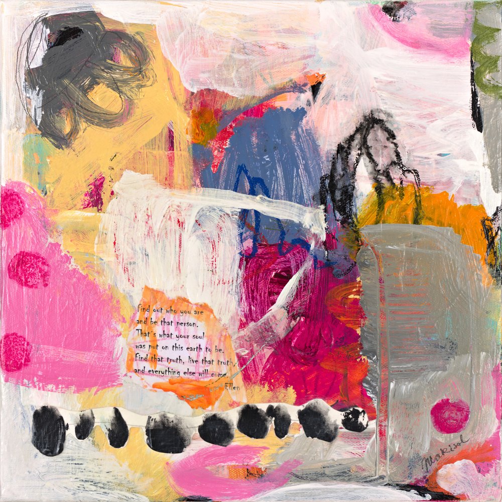 Inspirerande abstrakt collage av Marisol Evora
