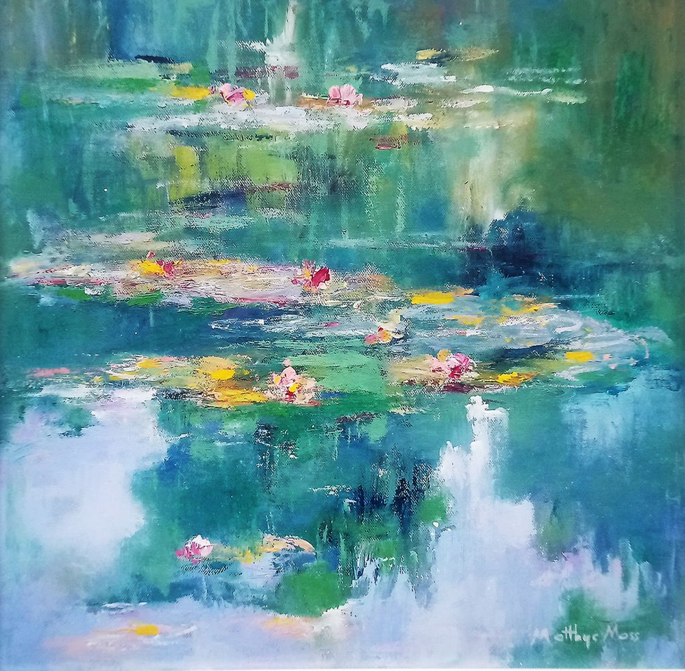 Impressionistisk liljedamm av Matthys Moss