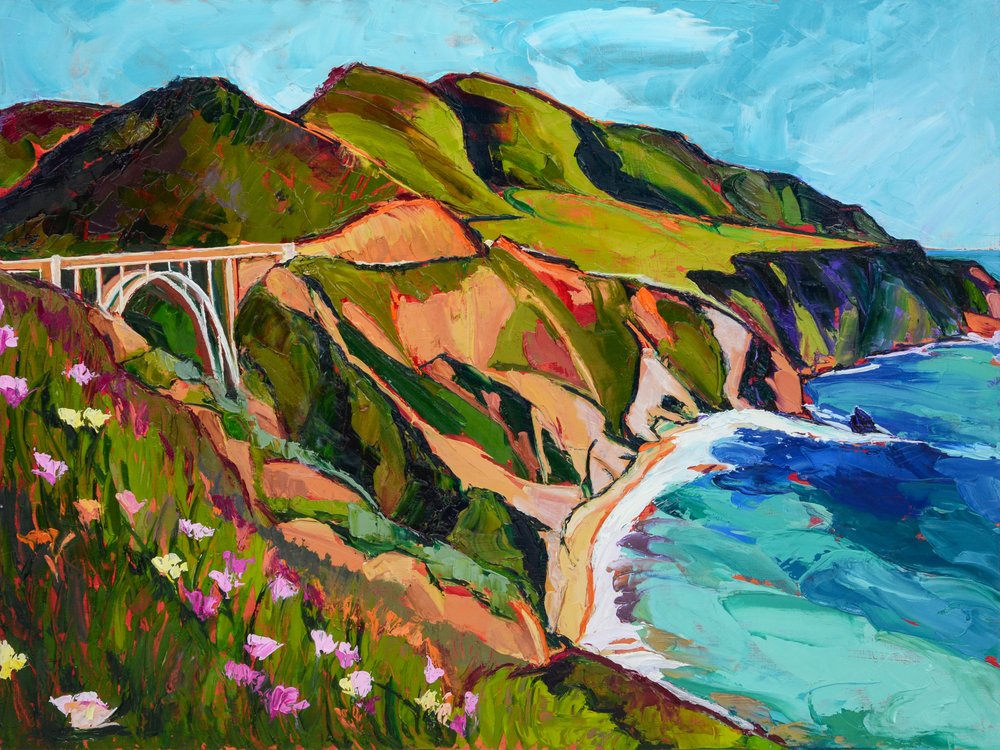Utsikt över kusten från Bixby Bridge av Maxine Shore