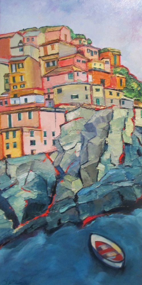 Den färgsprakande Cinque Terre-kusten av Maxine Shore