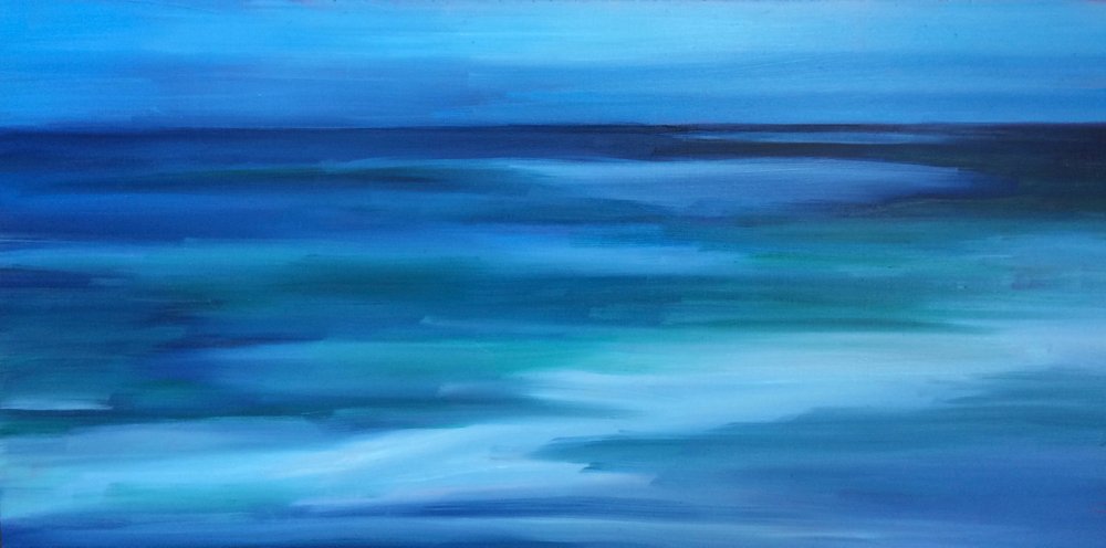 Abstrakt bild av det djupblå havet av Maxine Shore