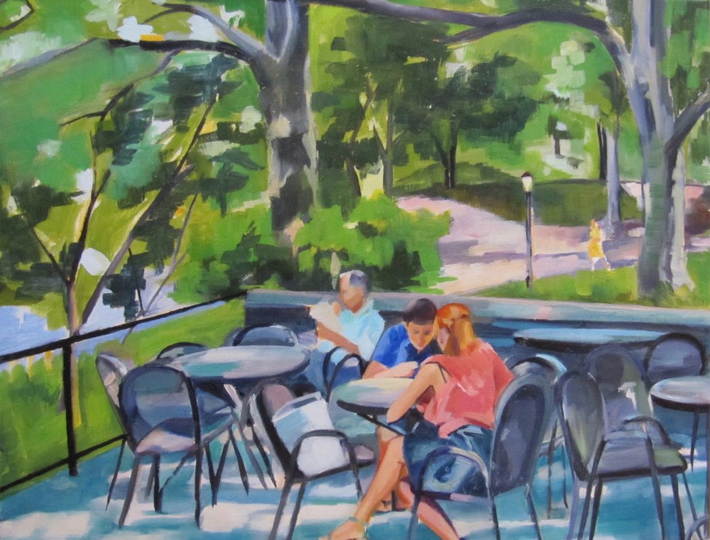Park Café-scenen av Maxine Shore