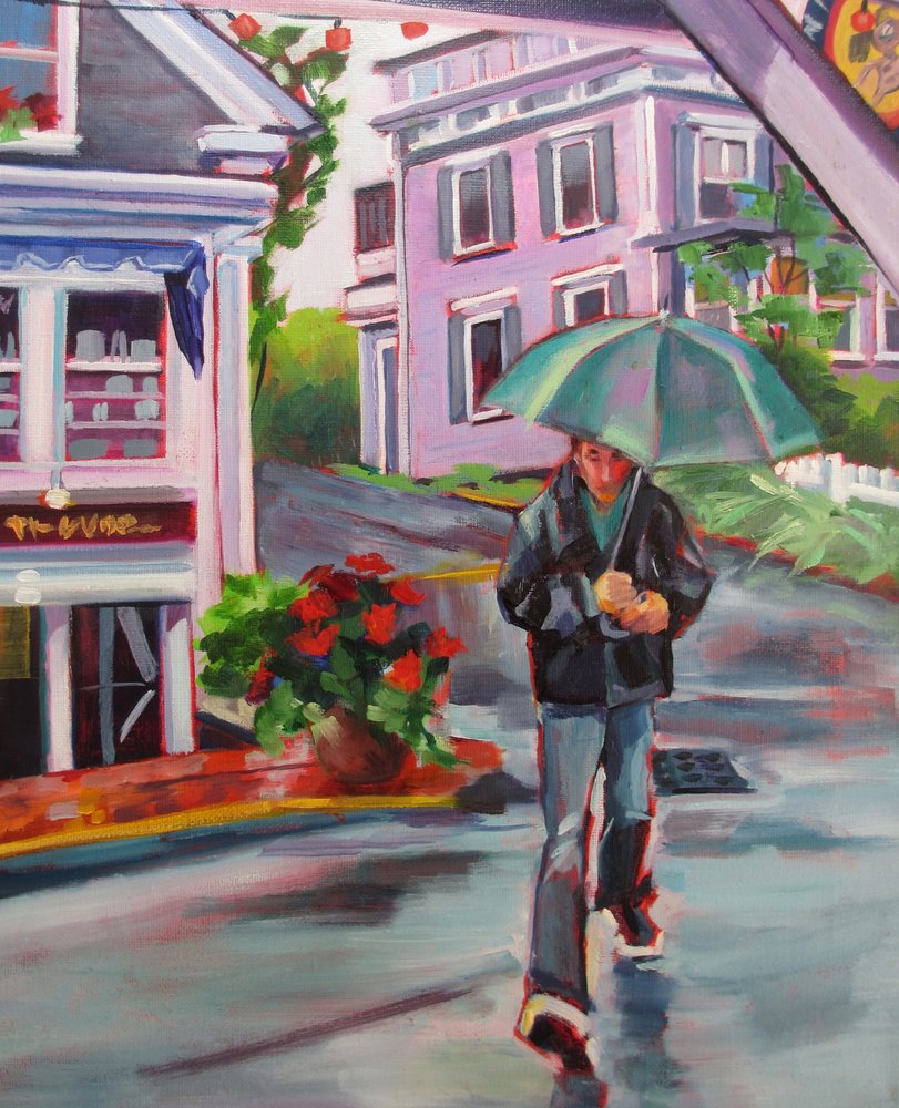 En promenad en regnig dag av Maxine Shore