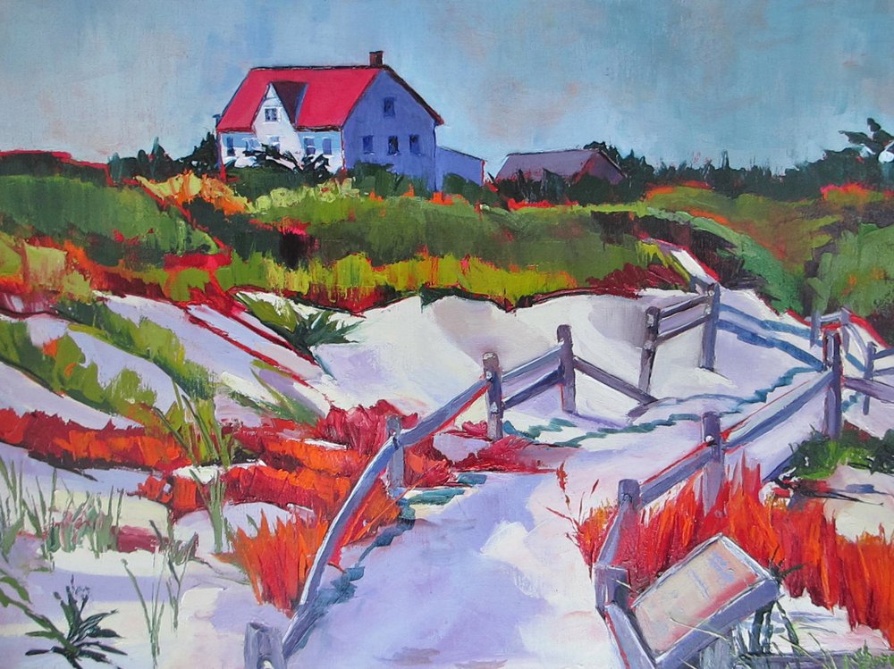 Stigen till Red Roof-stranden av Maxine Shore