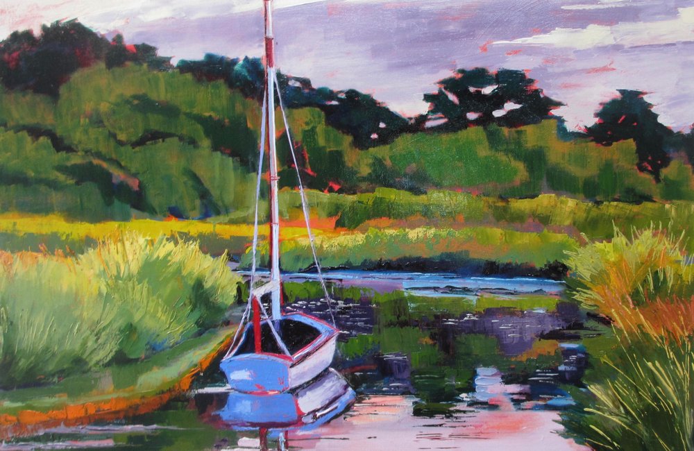 Segelbåten Tranquil Marsh av Maxine Shore
