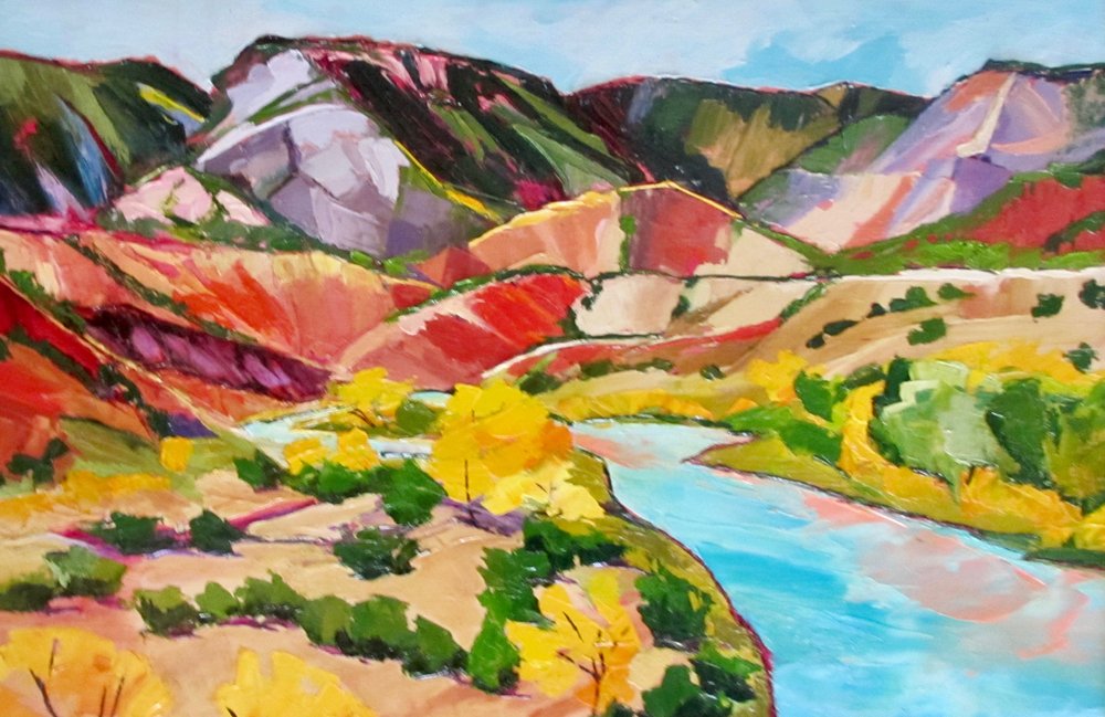 Den livfulla Canyon River av Maxine Shore