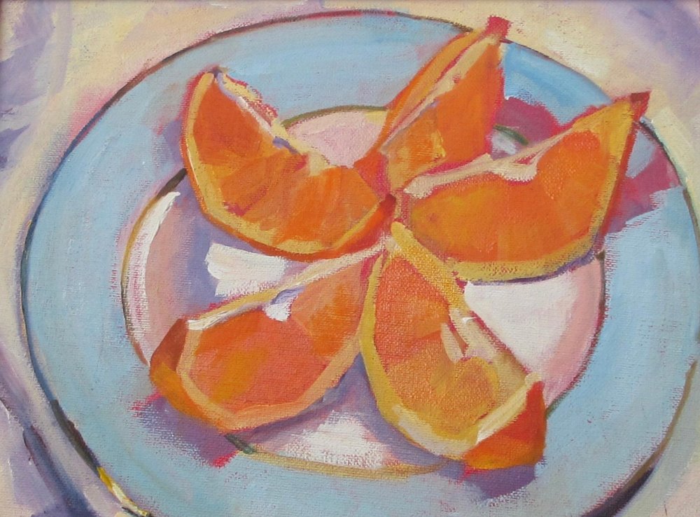 Stilleben i livfull orange av Maxine Shore