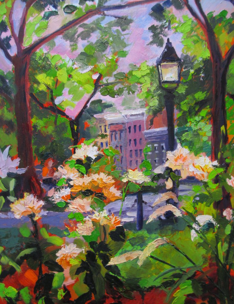 En livfull stadsträdgård av Maxine Shore