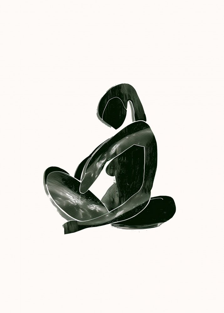 Abstrakt sittande figur av May Hilma