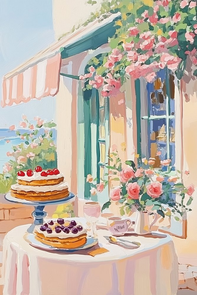 Franskt dessertcafé av Melloi Art Prints
