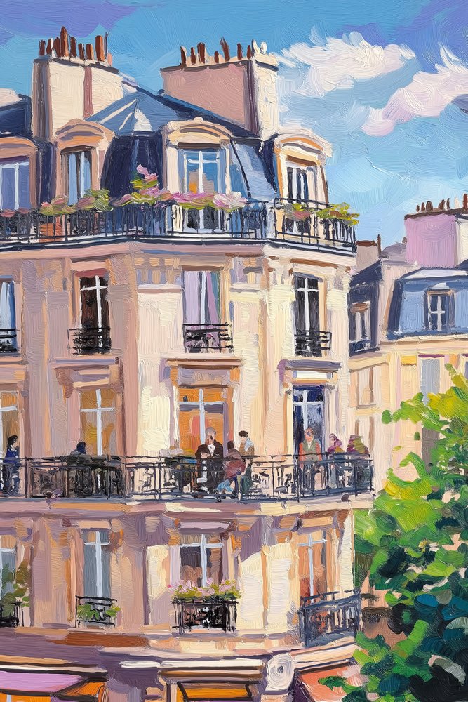 Parisian Corner Café av Melloi Art Prints