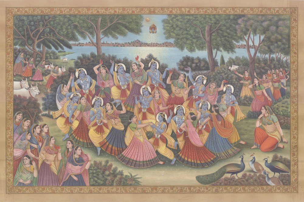 Krishnas gudomliga skogsdans av Mirza Baig