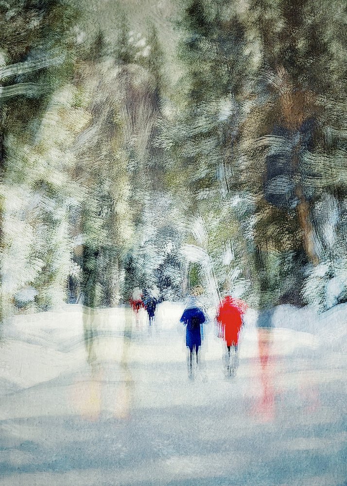 Vinterpromenad i skogen av Molly Fu APA