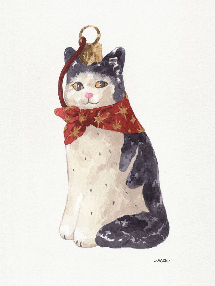Julprydnad med katt av NKTN