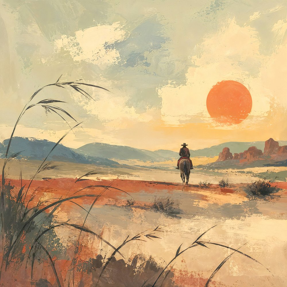 Desert Rider – Solnedgång av Natalie Bruns