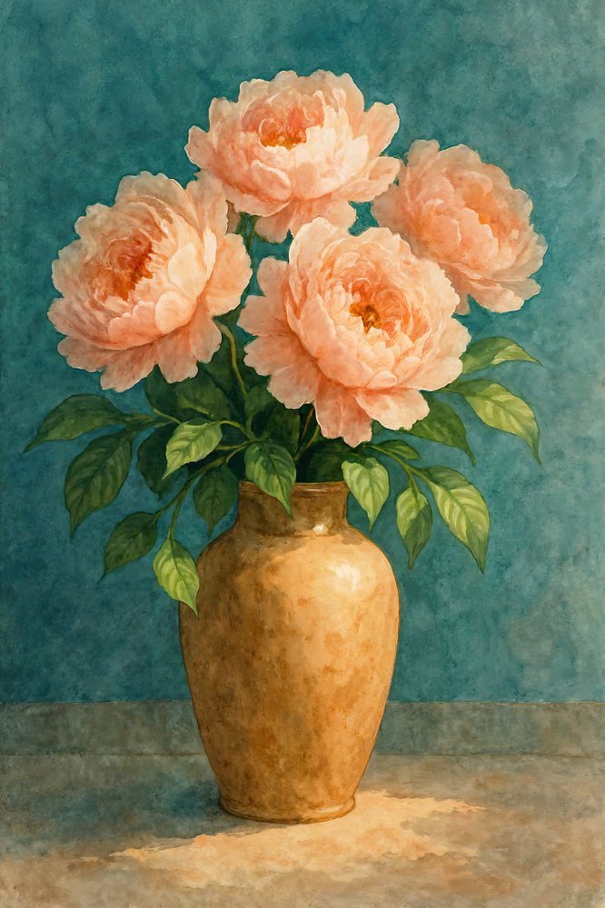 Elegant pionbukett av Natalie Bruns