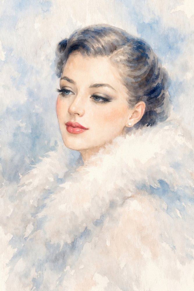 Elegant vinterporträtt av Natalie Bruns