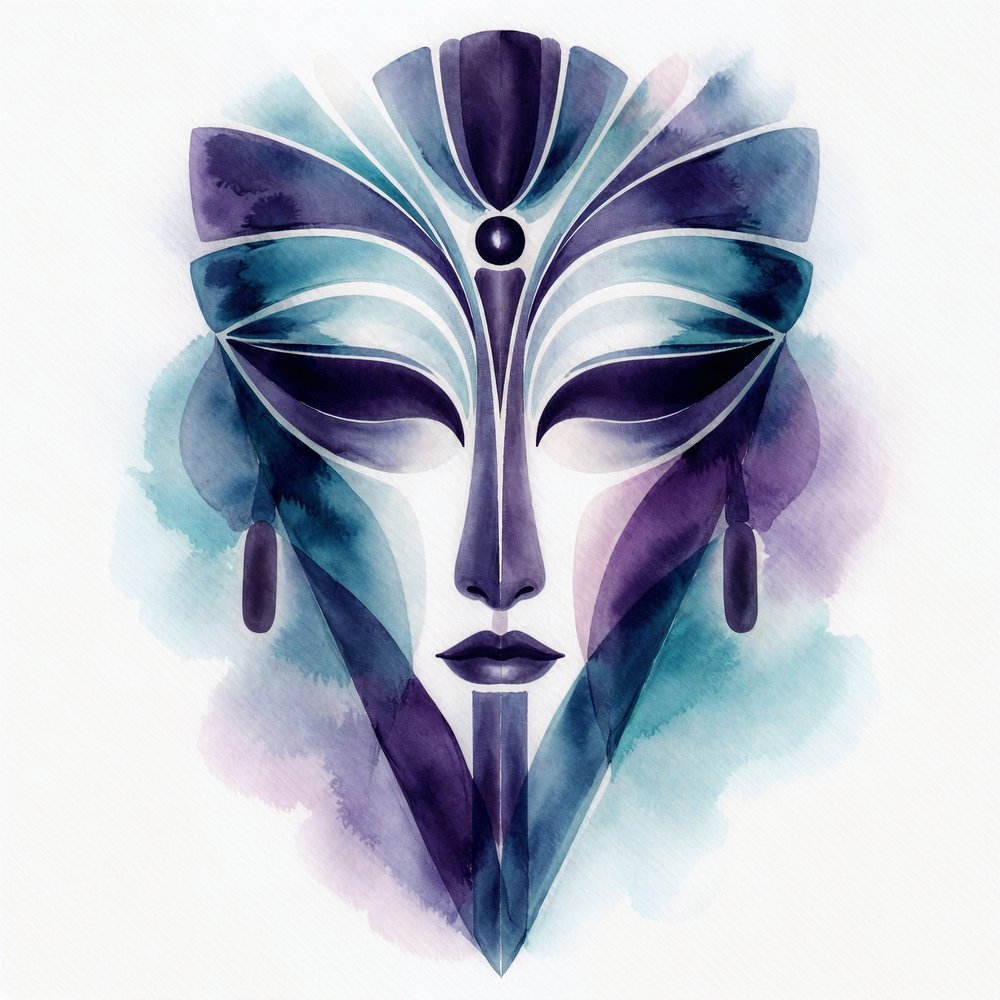 Gåtfull abstrakt mask av Natalie Bruns