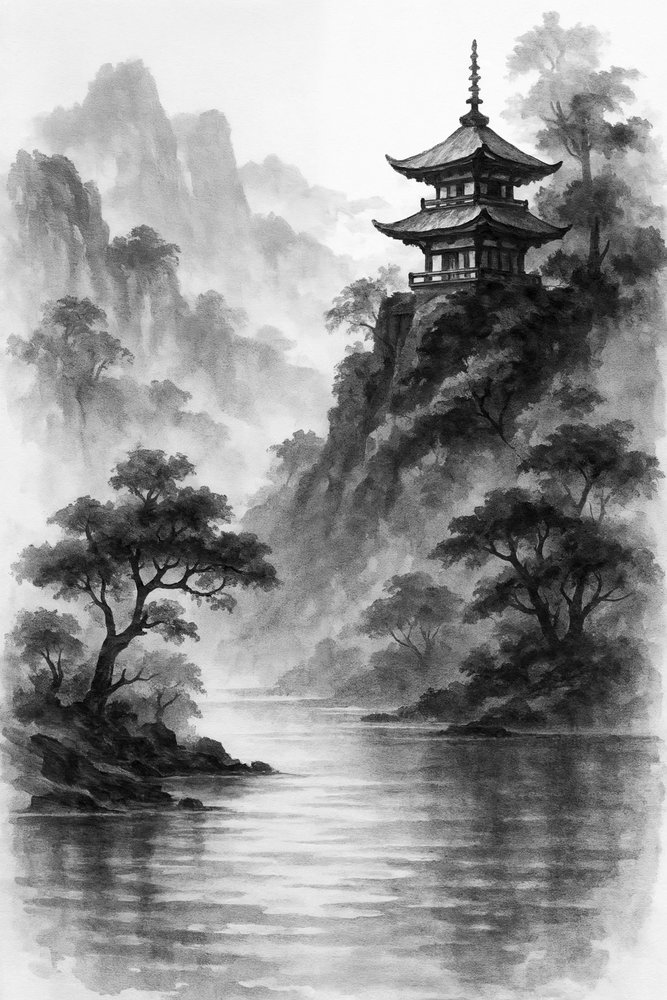 Misty Mountain-pagoden av Natalie Bruns