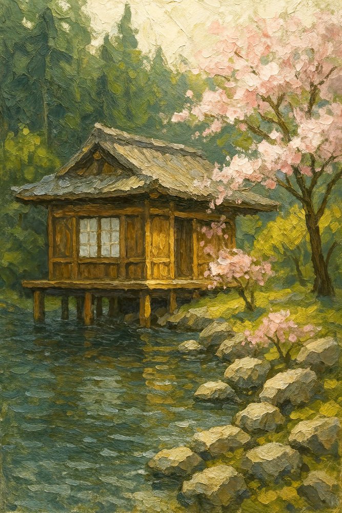 En fridfull japansk trädgård av Natalie Bruns