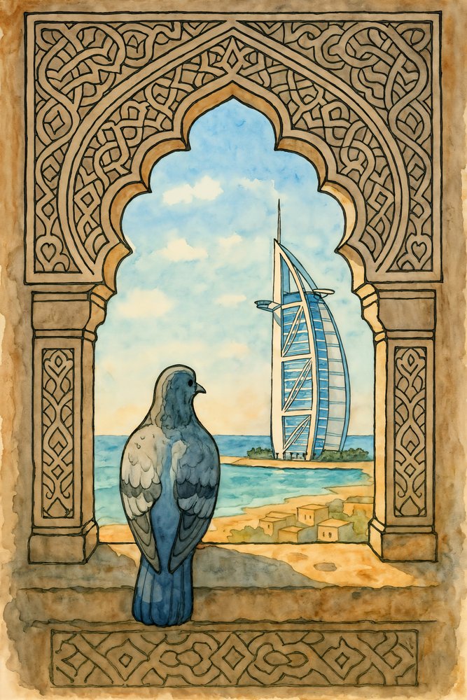 Pigeon Views Dubai av Natalie Bruns