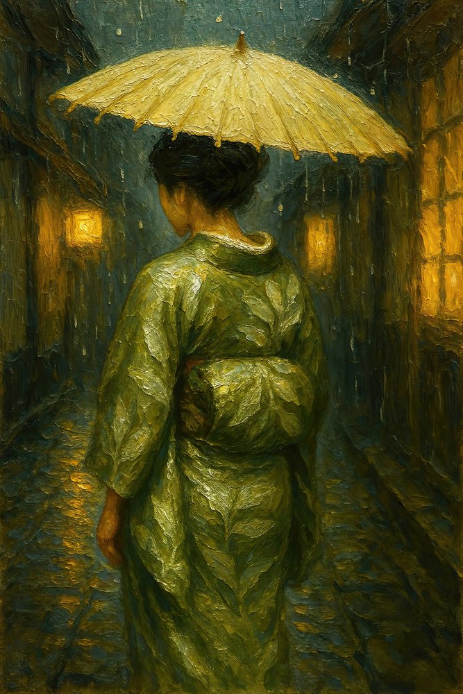 Kimono-promenad i regnväder av Natalie Bruns