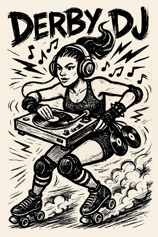 Roller Derby-DJ av Natalie Bruns