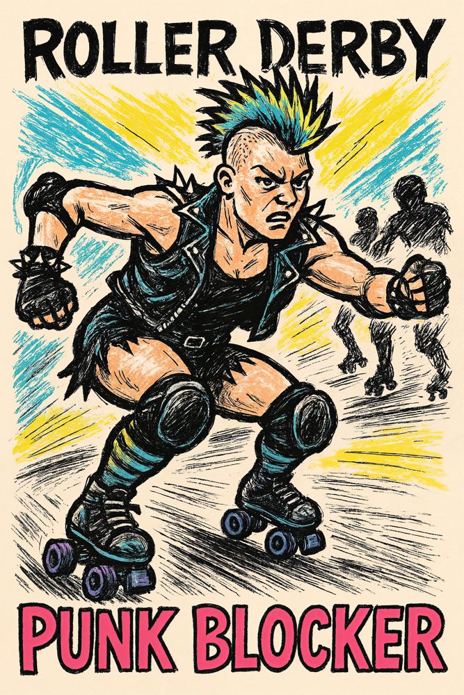 Roller Derby Punk Blocker av Natalie Bruns