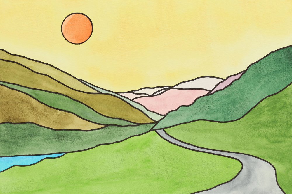 En resa längs Sunlit Valley Road av Natalie Bruns