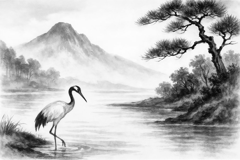 En fridfull vy över Crane Lake av Natalie Bruns