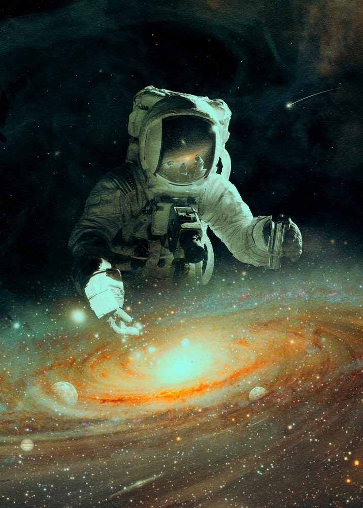 Astronaut över galaxen av Nicebleed