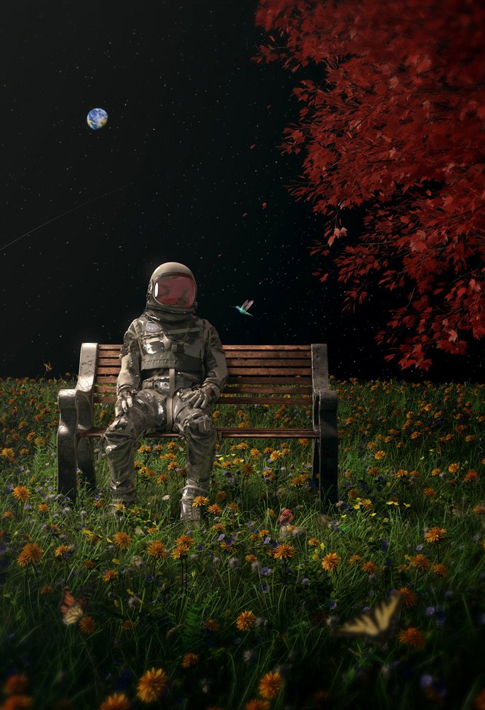 Astronautens rymdträdgård av Nicebleed