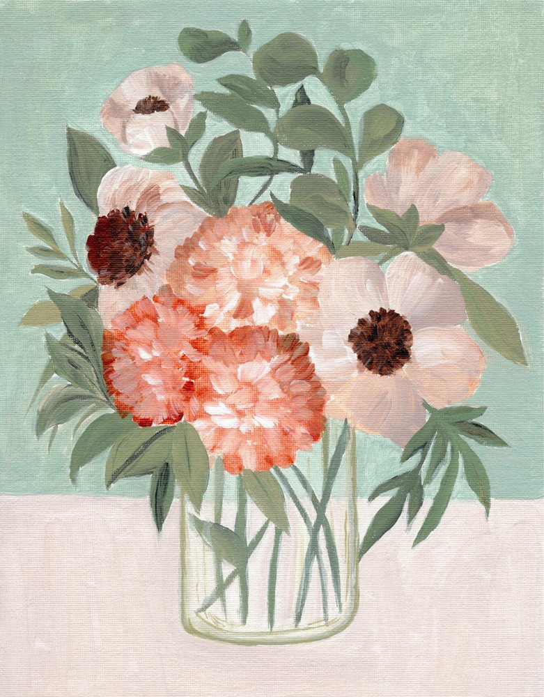En bukett med färska blommor av Nikita Jariwala