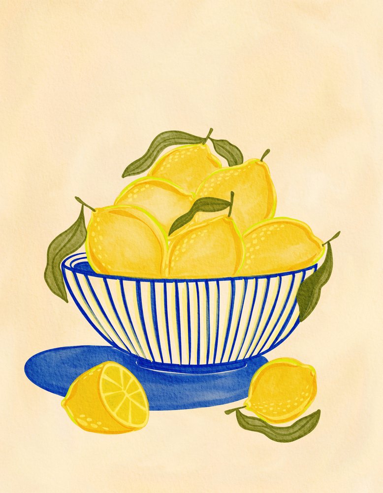 Skål med färsk citron av Nikita Jariwala