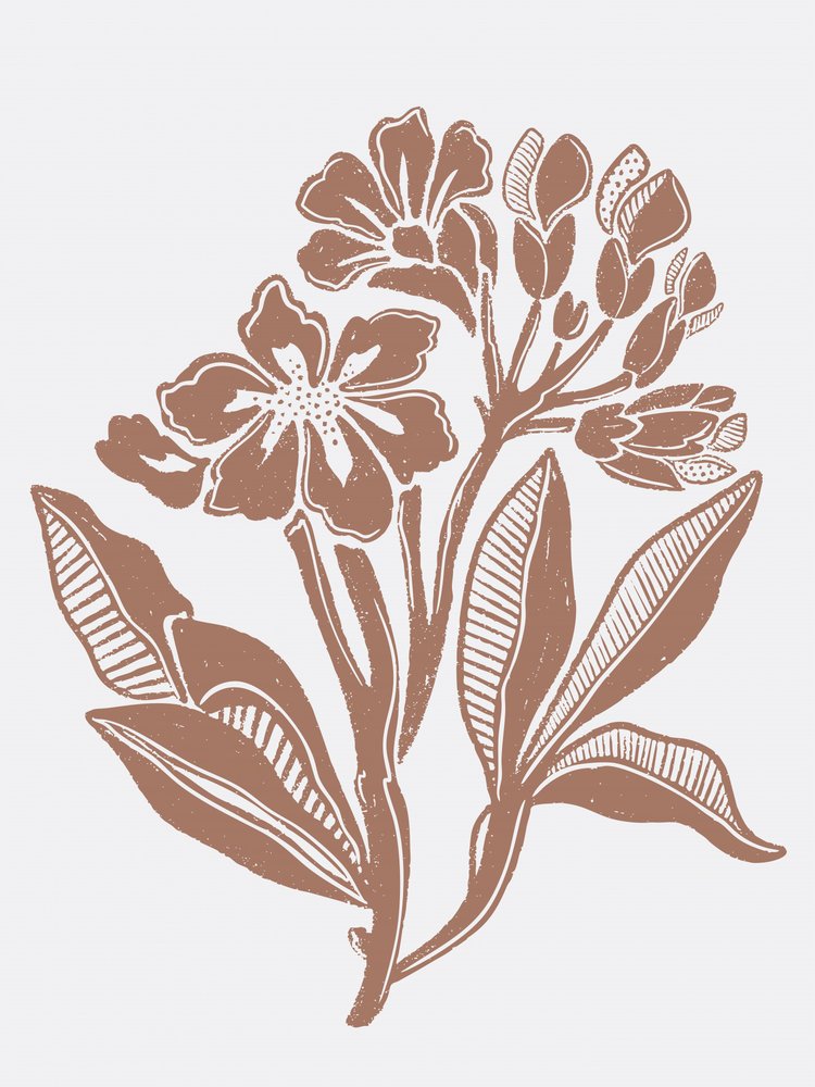 Rustik blomsterillustration av Nikita Jariwala