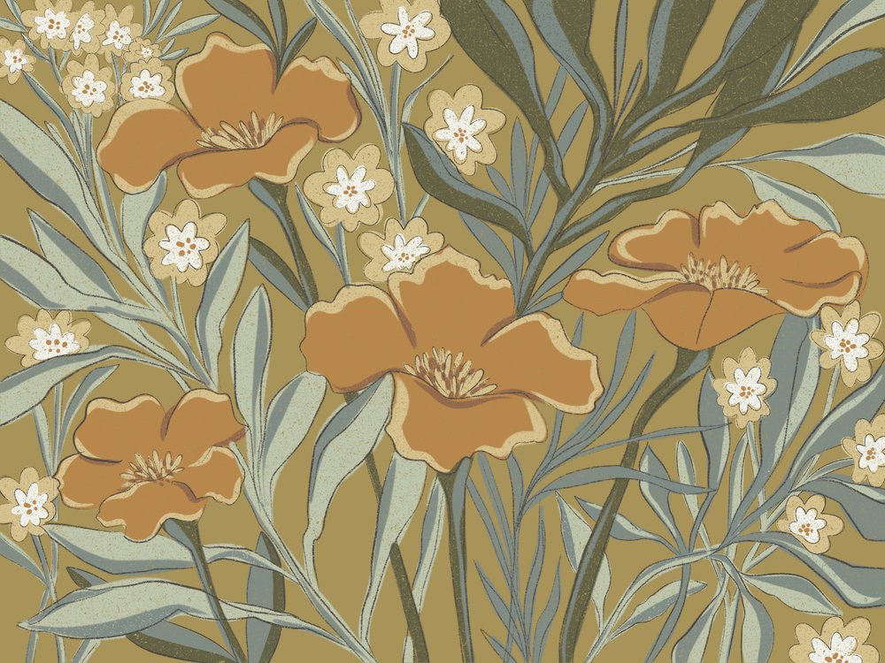 Stiliserade apelsinblommor av Nikita Jariwala