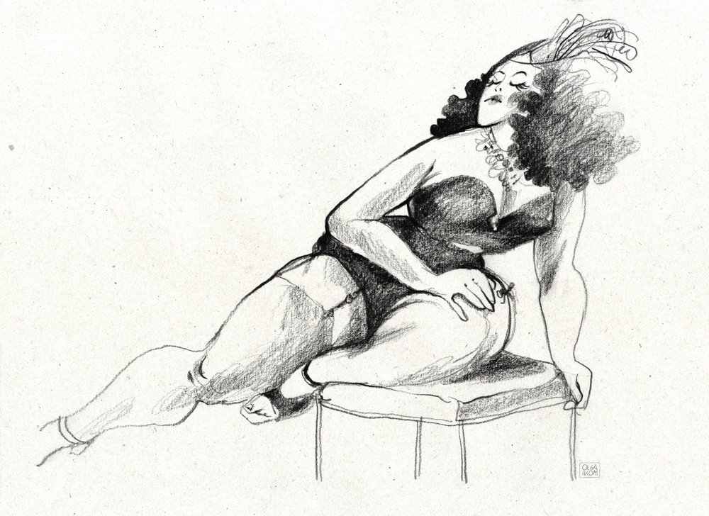 Kurvig pinup-glamour av Olga Skomorokhova