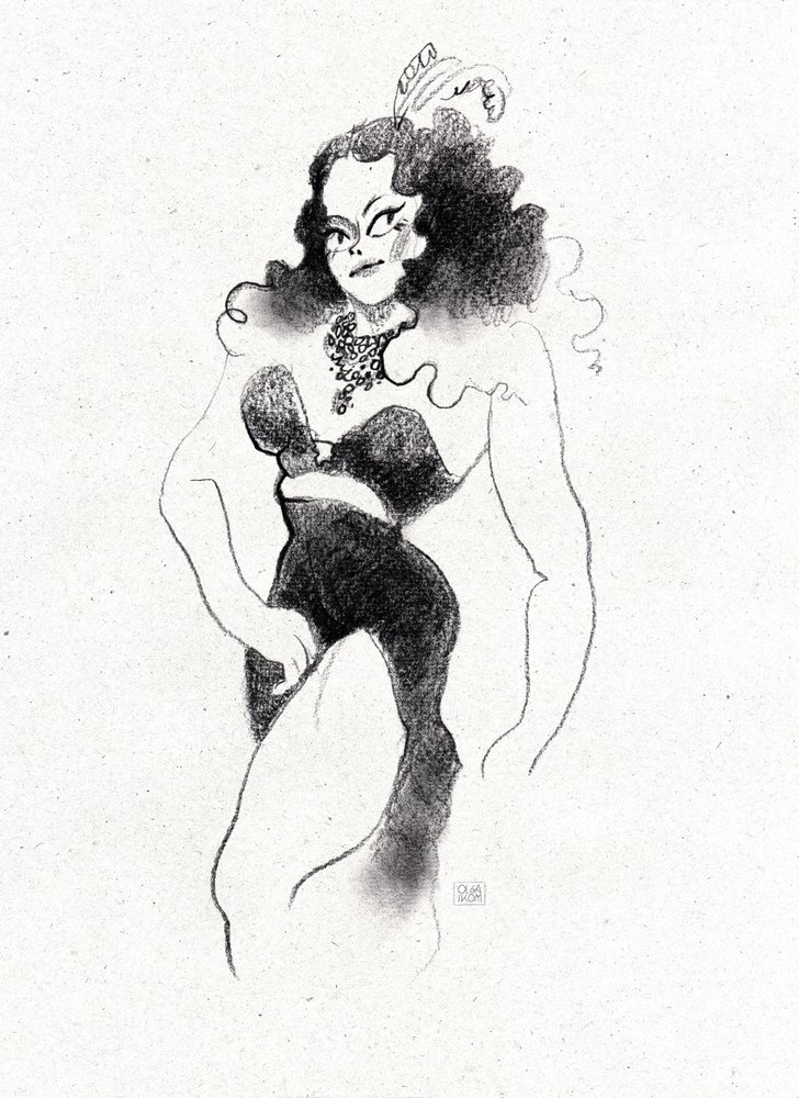 Retro-burlesk-diva av Olga Skomorokhova