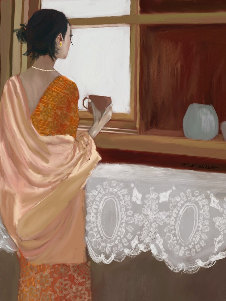 Tyst morgonfönster av Osheensgallery