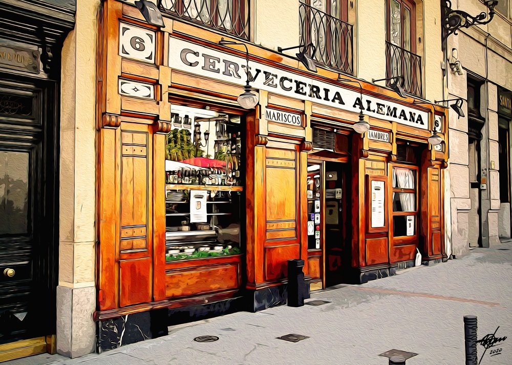 Tyska bryggeriet i Madrid av Osvaldo Russo