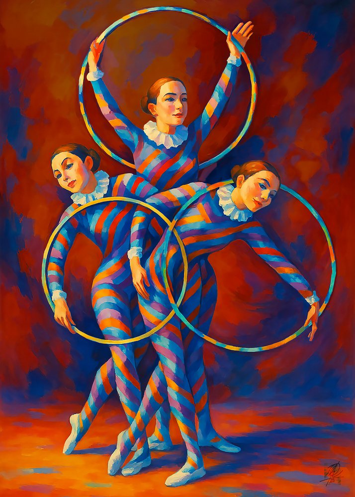 Harlekin-ringdansare av Osvaldo Russo