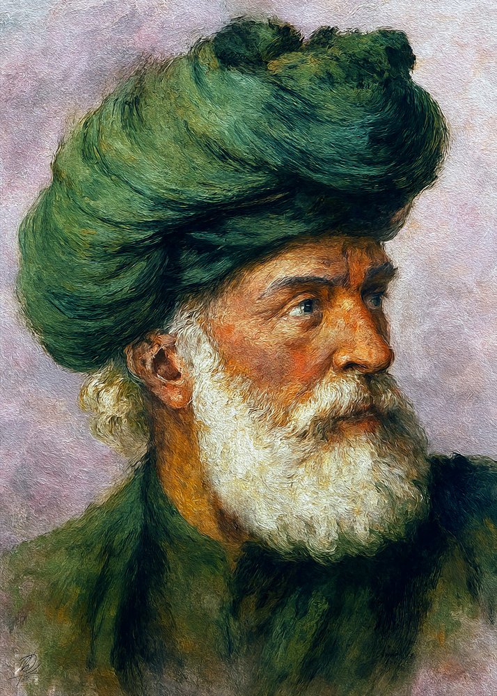 Man med grön turban av Osvaldo Russo