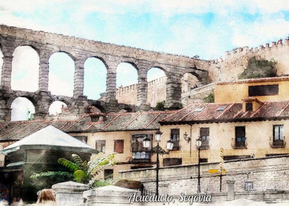 Den romerska akvedukten i Segovia av Osvaldo Russo