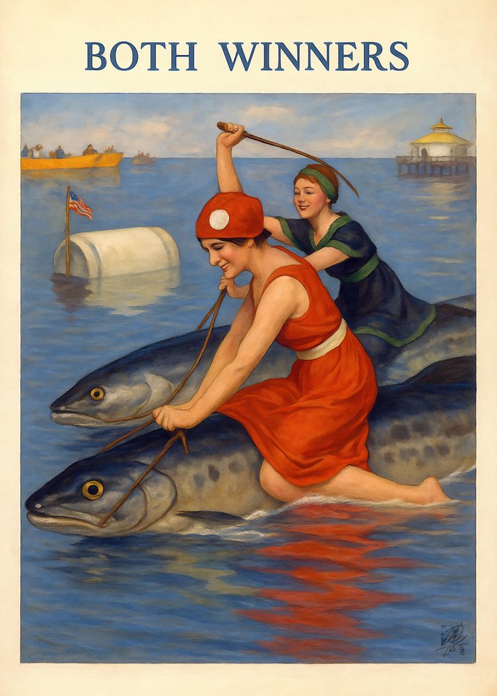 Vintage Fish Riders av Osvaldo Russo